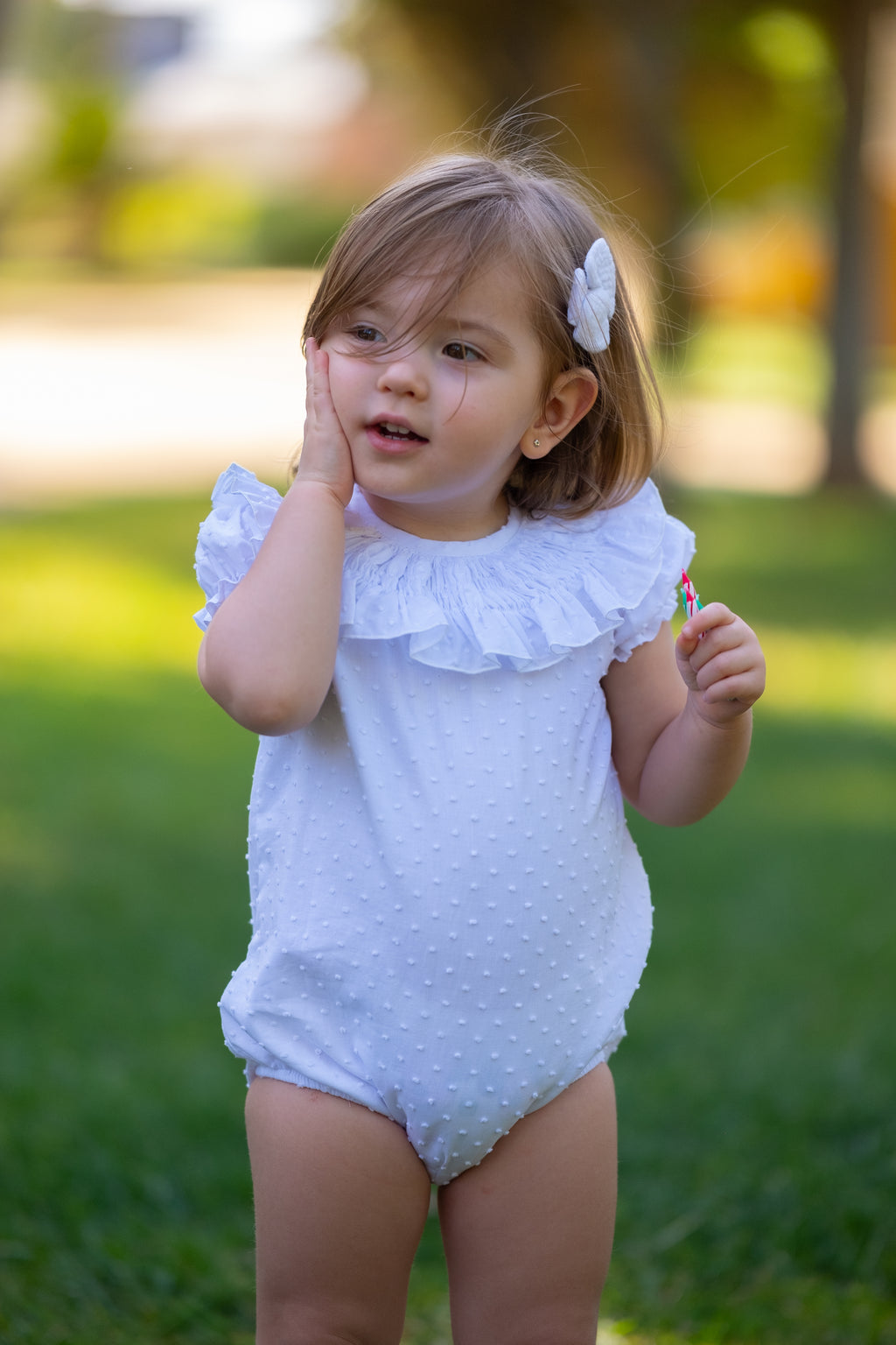 Pelele Blanco Plumeti