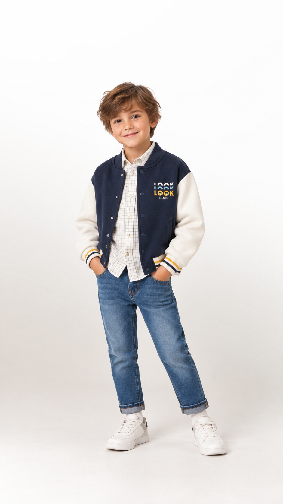 Chaqueta fleece azul oscuro niño