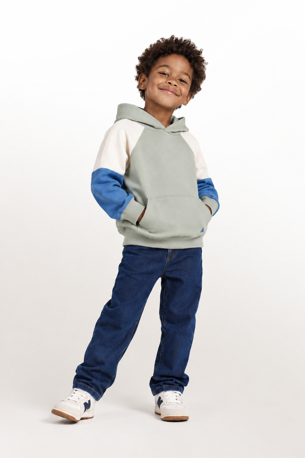 Sudadera fleece verde niño