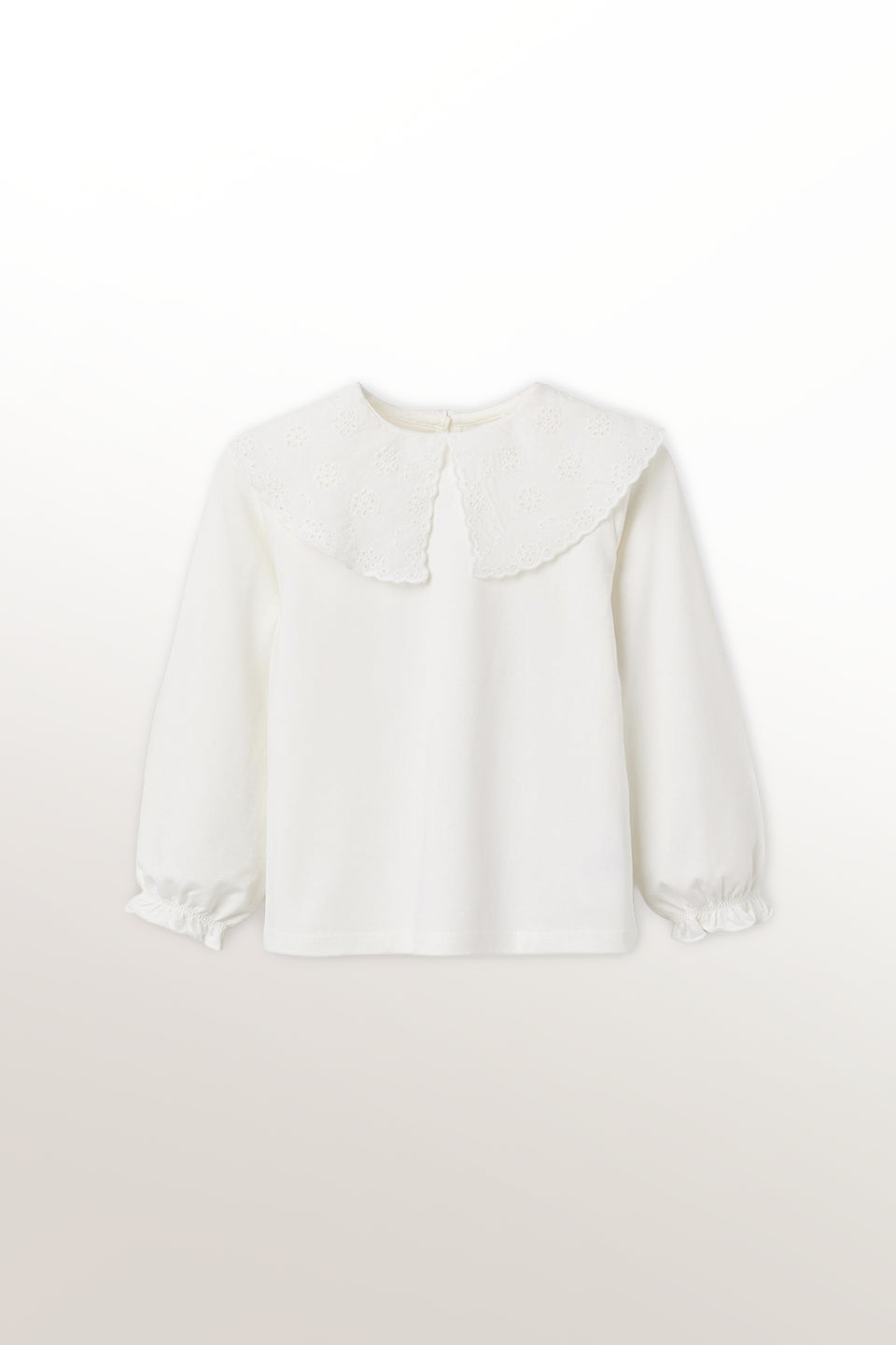 Camiseta de manga larga blanca niña