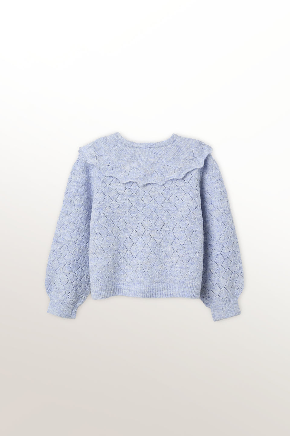 Cárdigan de punto azul niña