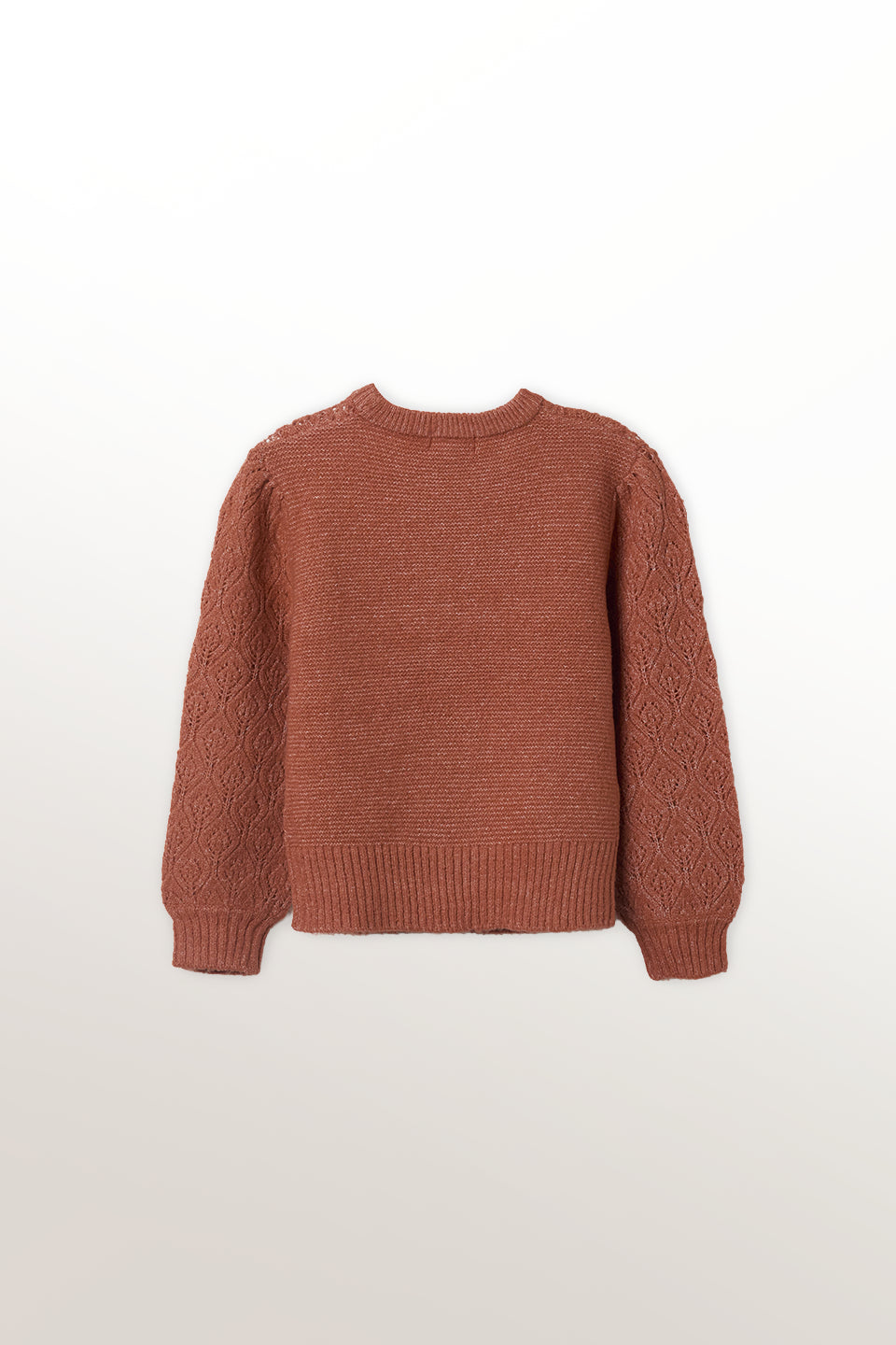Jersey  de punto marrón niña