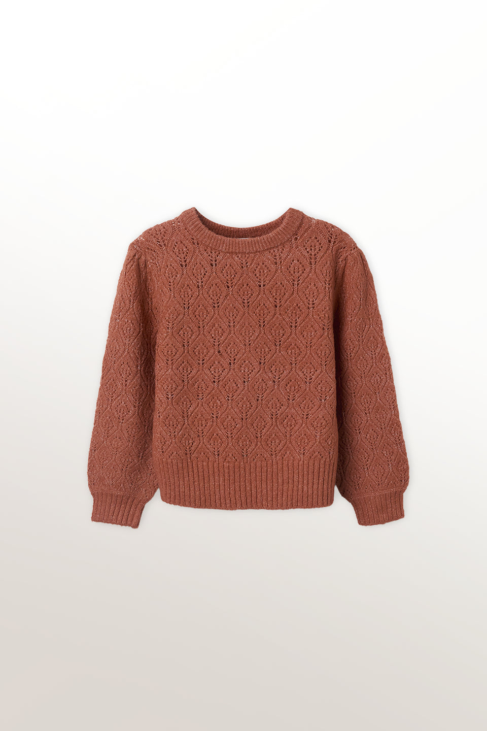 Jersey  de punto marrón niña