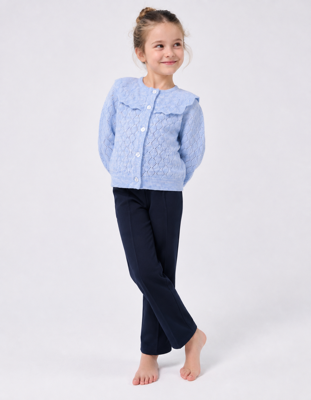 Leggings de punto Roma oscuros niña