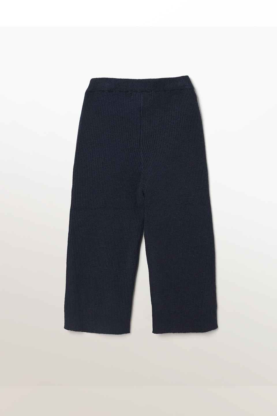 Pantalón de punto ancho azul oscuro