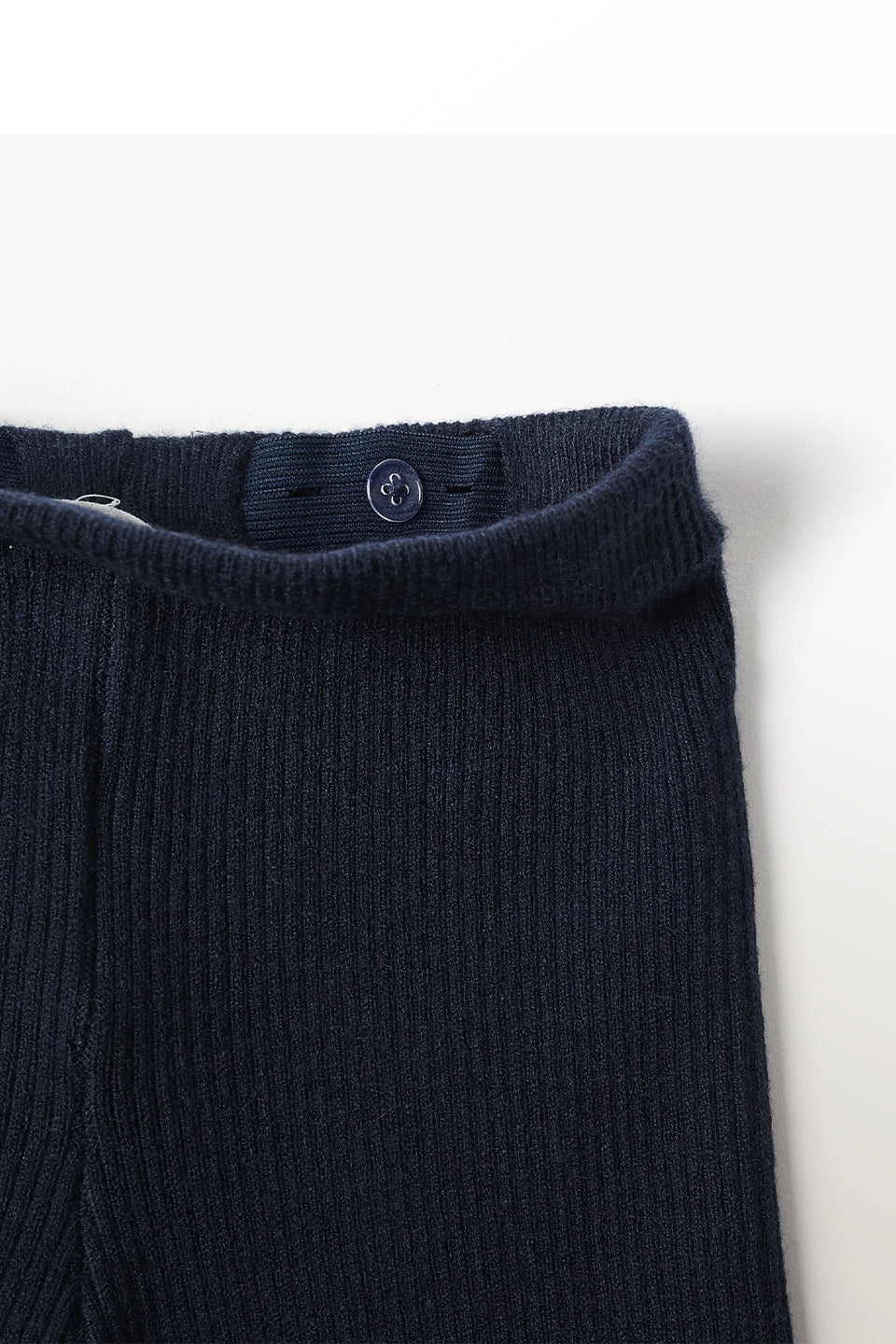 Pantalón de punto ancho azul oscuro