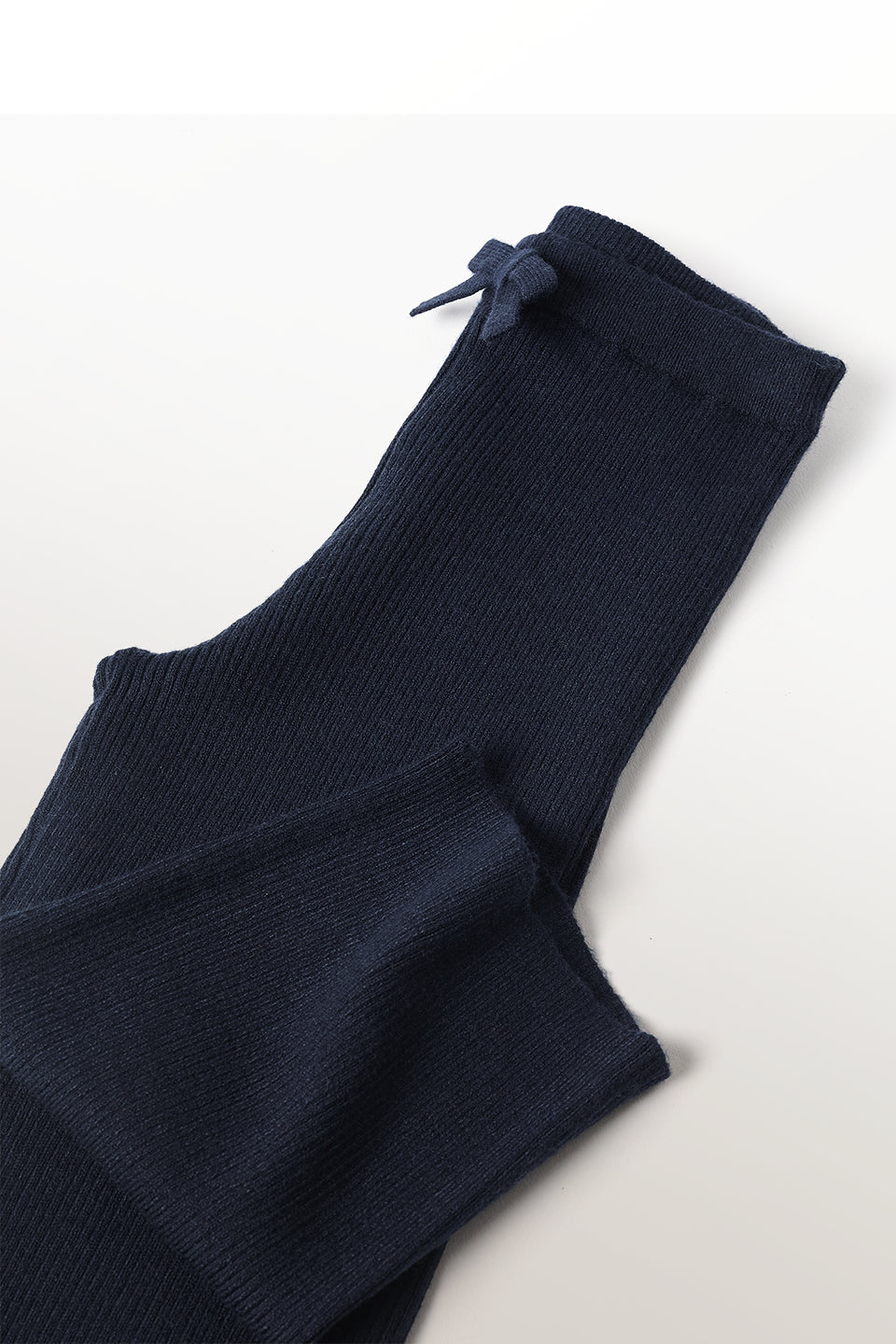 Pantalón de punto ancho azul oscuro