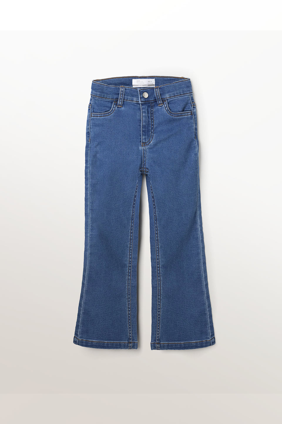 Pantalón denim de punto azul claro niña