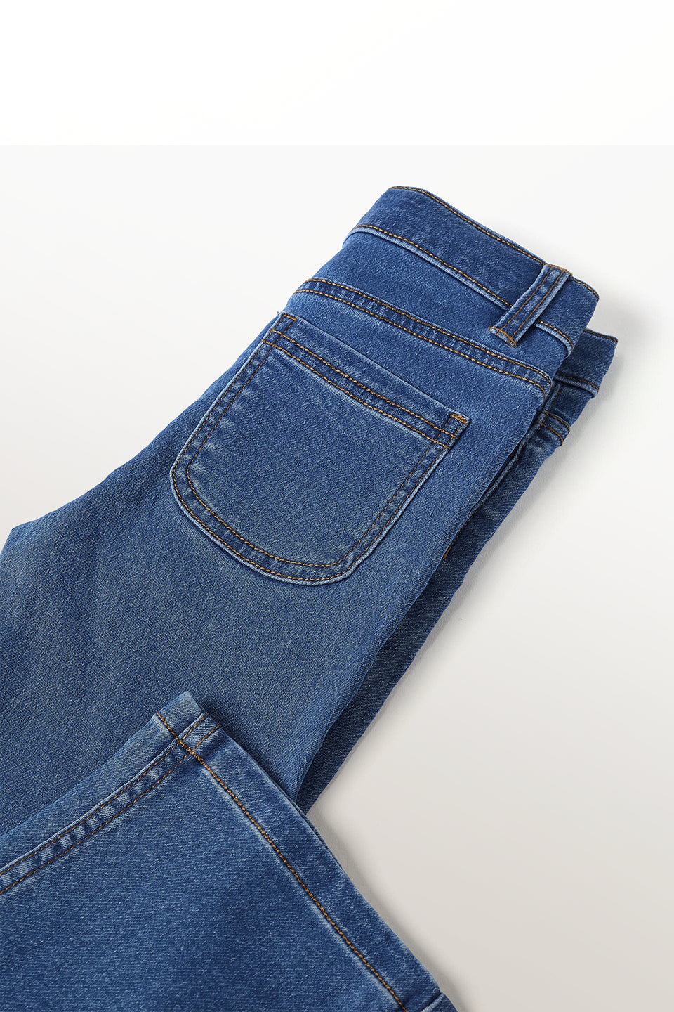 Pantalón denim de punto azul claro niña