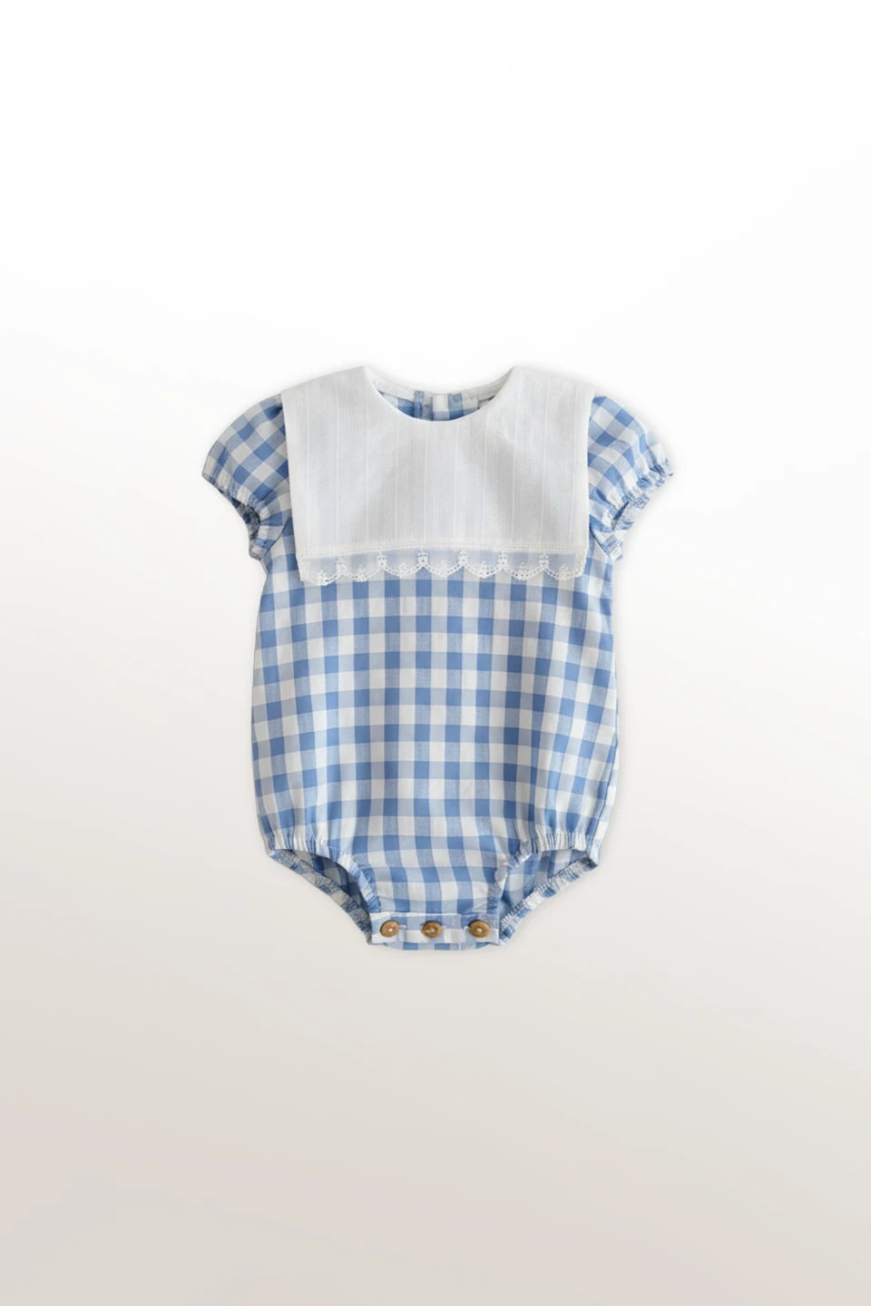 Pelele cuadros manga corta