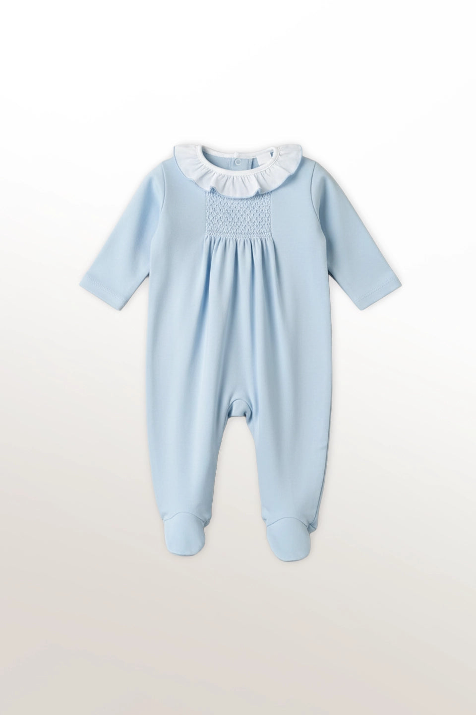 Pijama fruncido azul