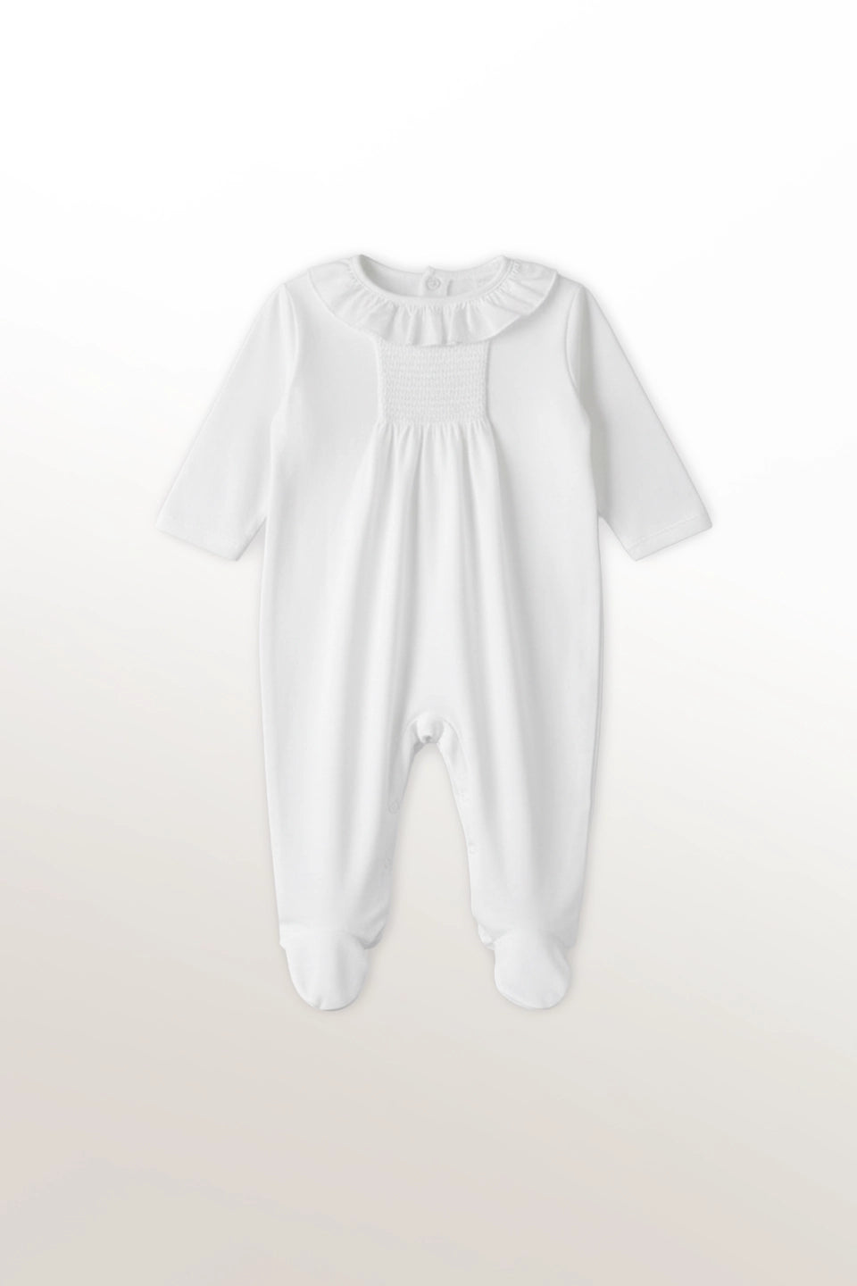 Pijama fruncido blanco