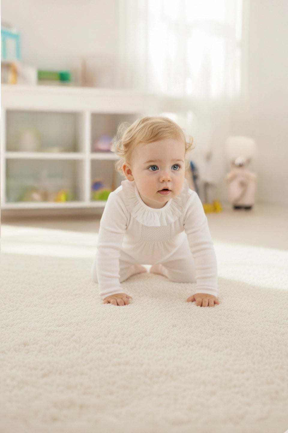 Pijama fruncido blanco