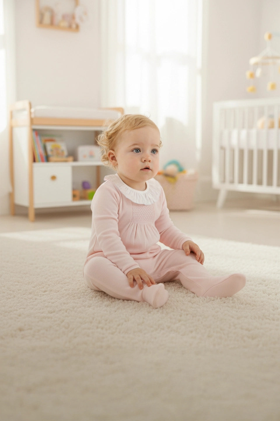 Pijama fruncido rosa