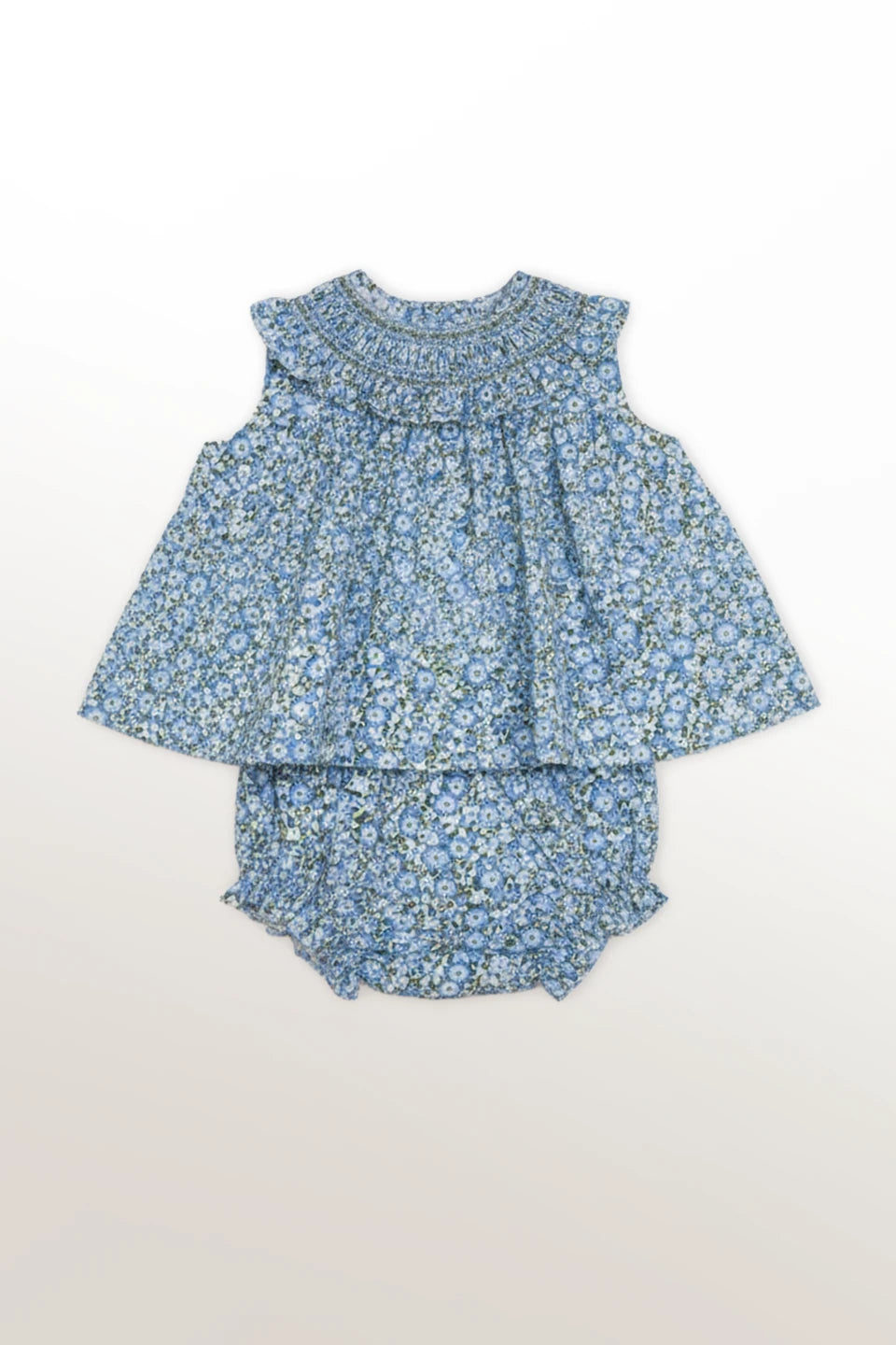 Conjunto flores azules
