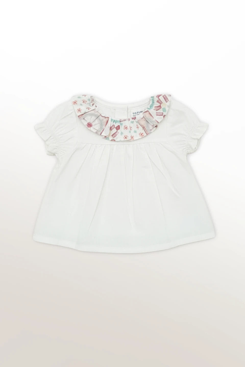 Camiseta algodón con volante + cubrepañal