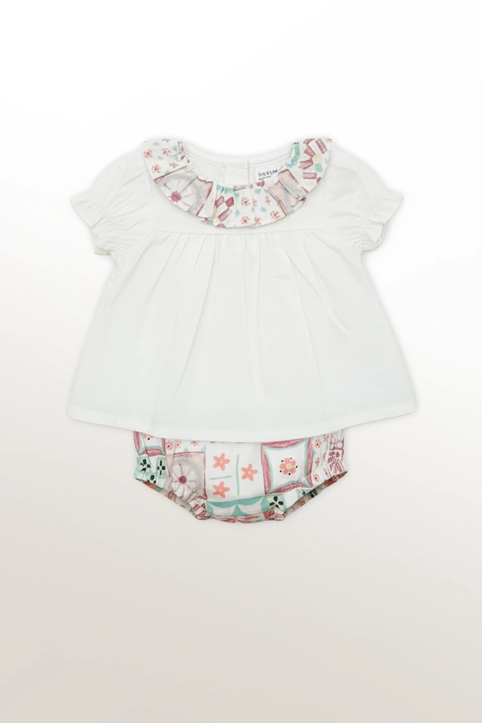Camiseta algodón con volante + cubrepañal